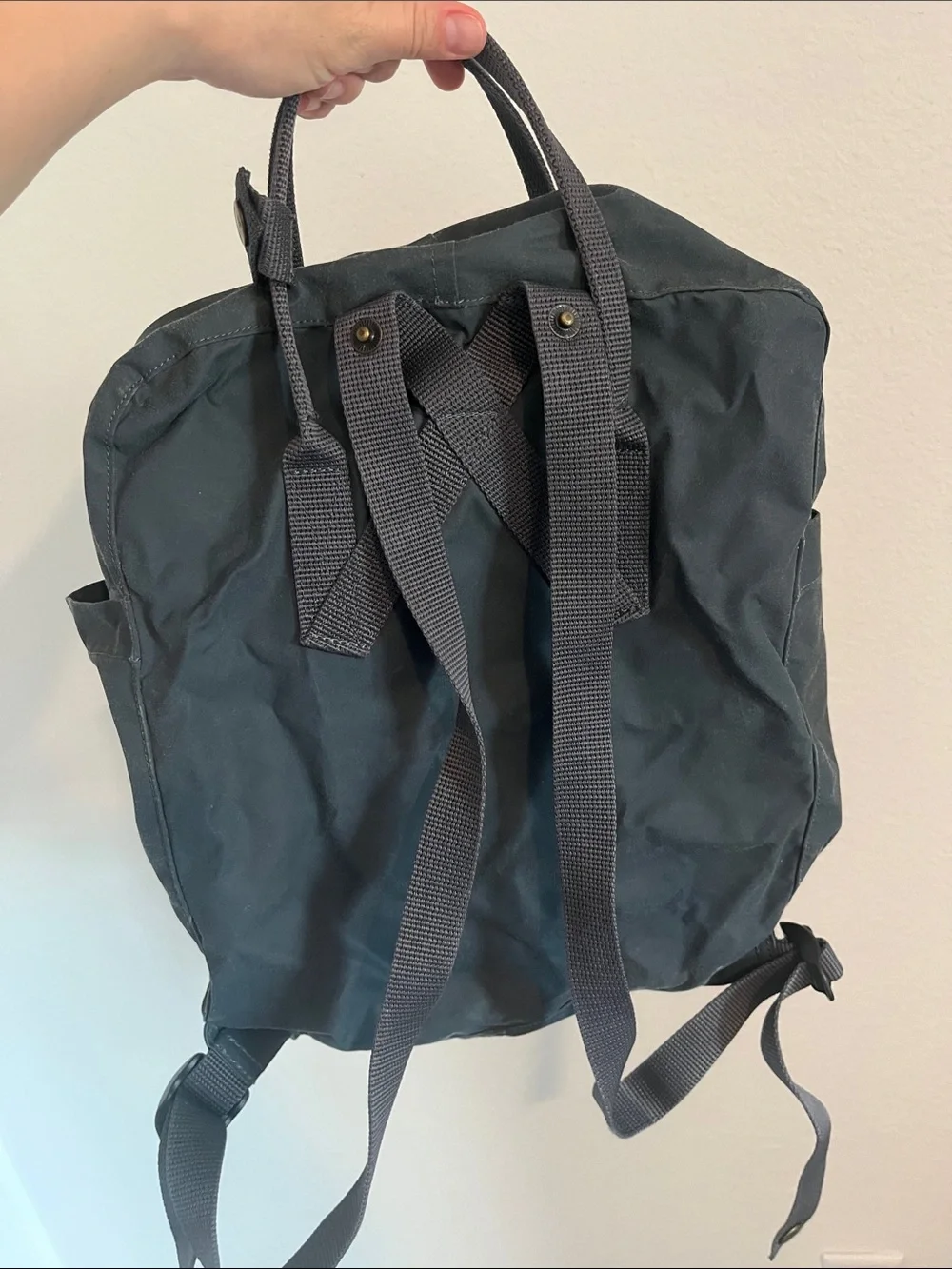 Fjallraven Kånken Backpack in Navy with Red Logo